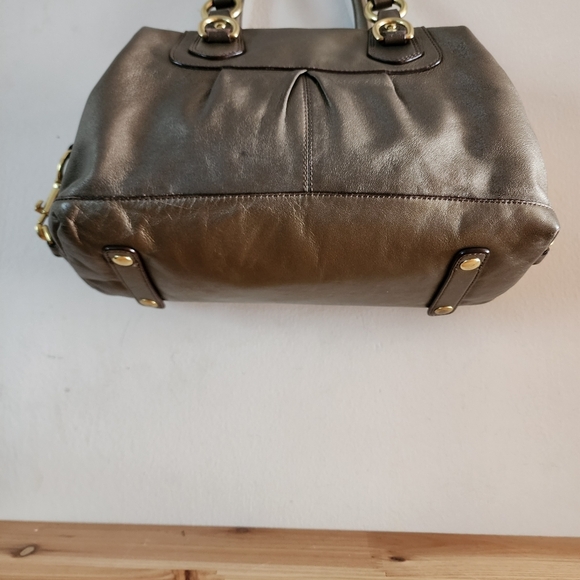 Coach Ashley Convertible Leather Metallic Satchel Handbag Purse F15445 - Picture 7 of 16